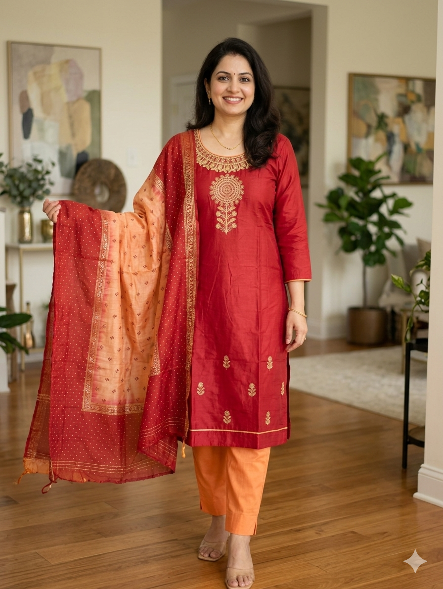 3 piece cotton suit set