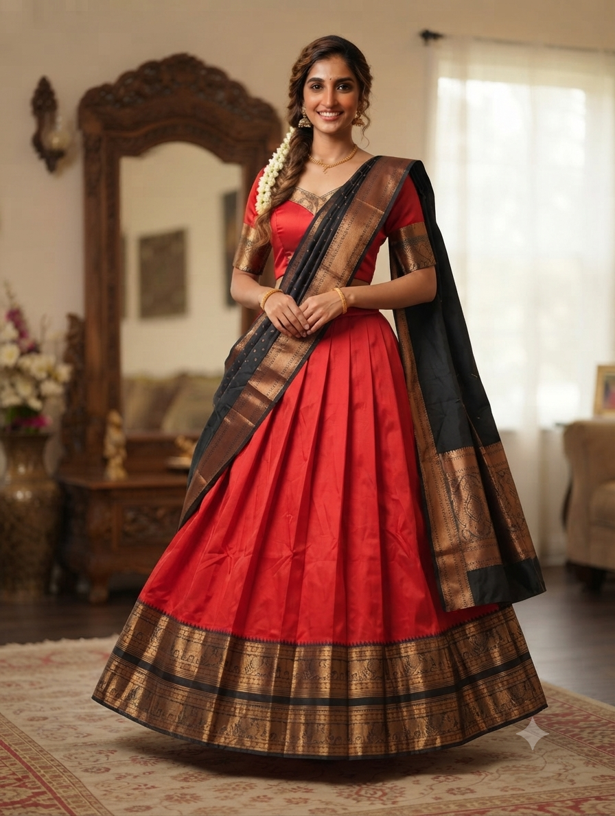 Fully stitched davani set