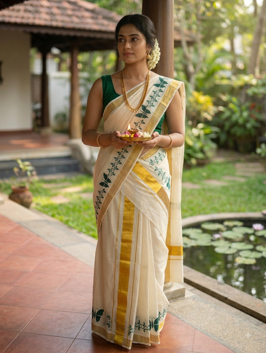 Kerala traditional settu mundu