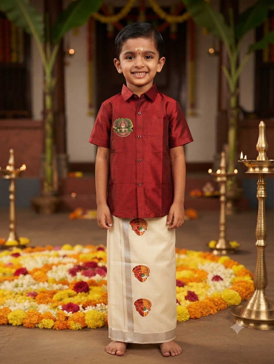 Boys shirt and mundu combo-12 year