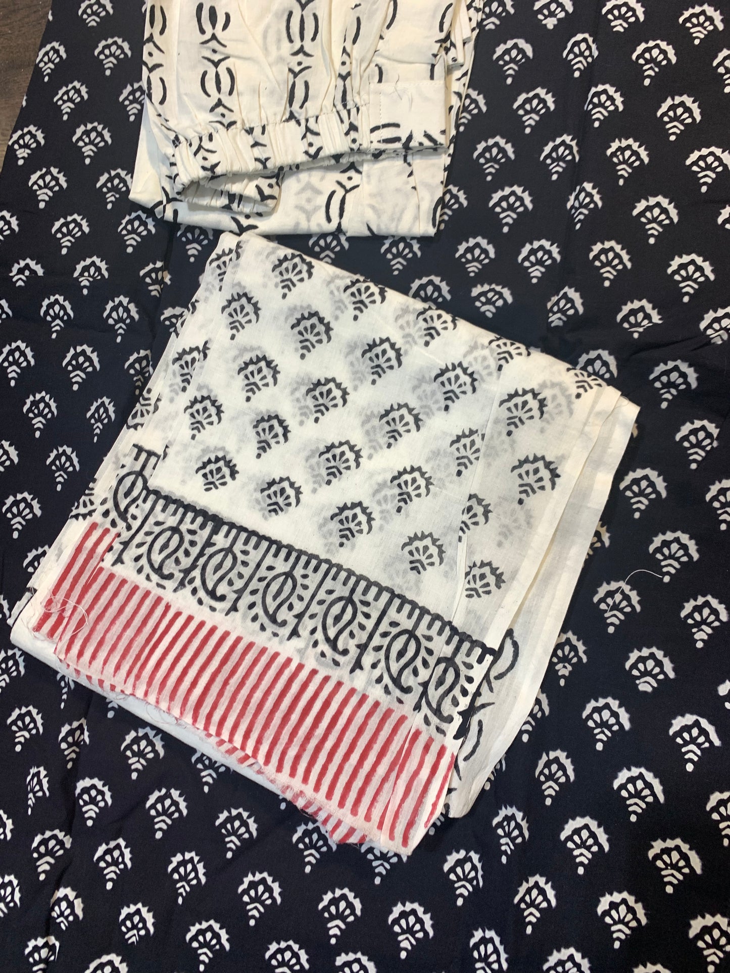 Pure cotton 3 pc salwar top set
