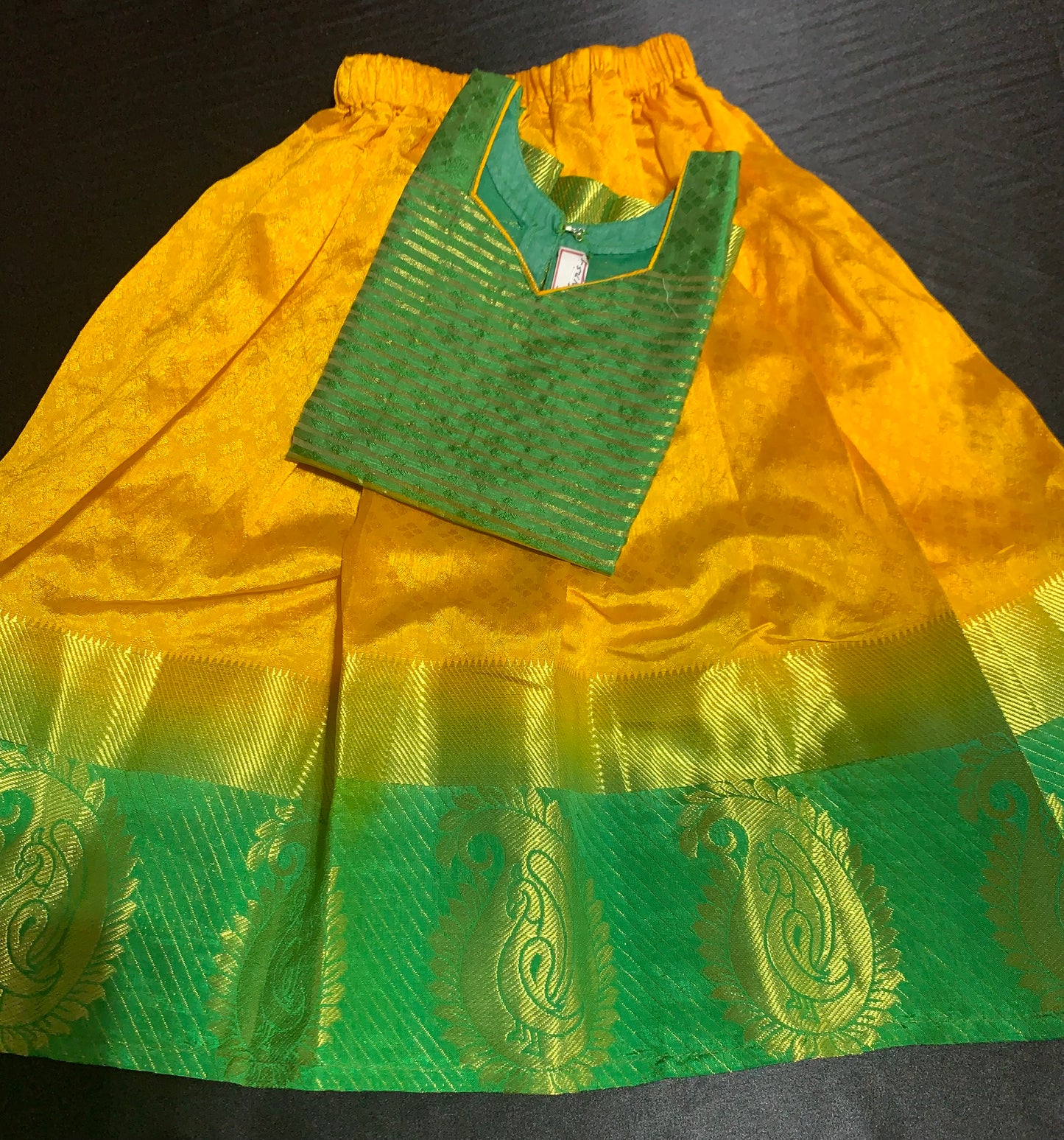 Girls silk skirt and blouse