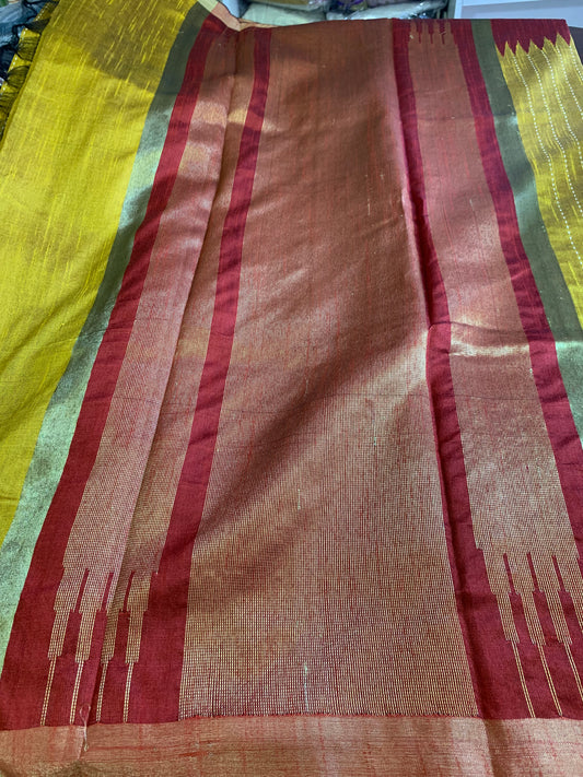 Pure raw silk saree