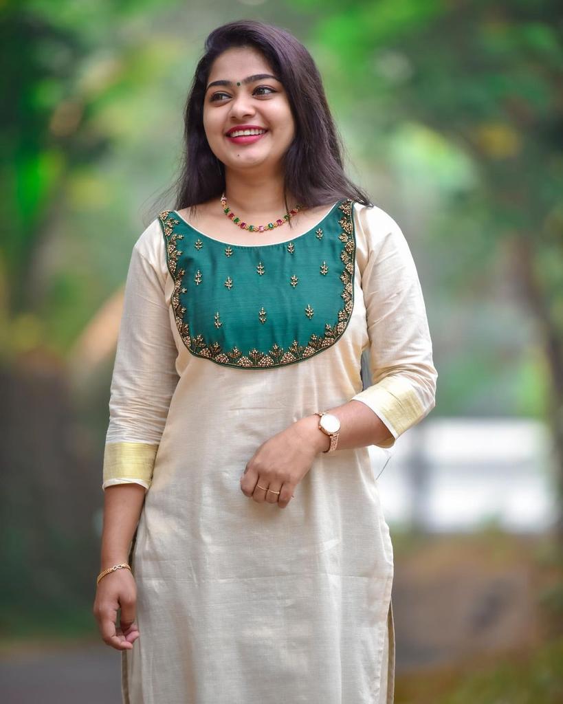 Kerala kasavu kurthi Tulip Collections Kerala kasavu kurthi Tulip Collections