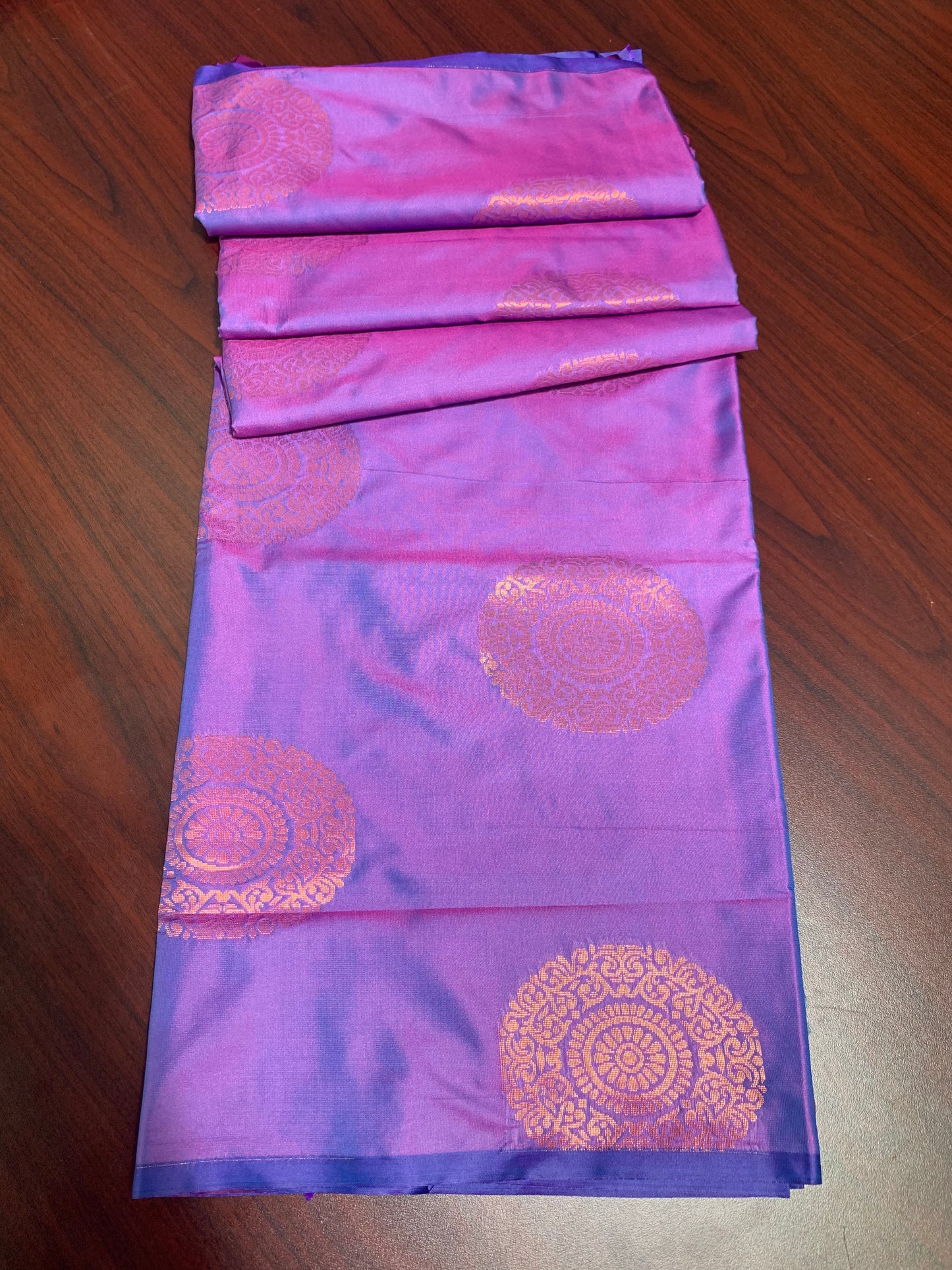 Light purple art silk saree(unstitched blouse)