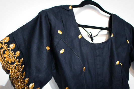 Black with Gold details Blouse