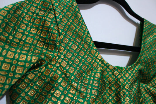 Light Green and Gold Blouse