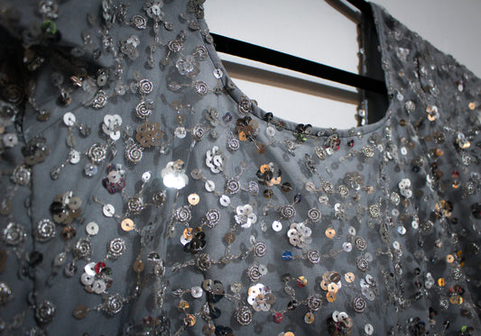 Silver Sequence Blouse