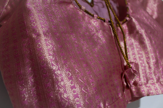 Pink and Gold Blouse