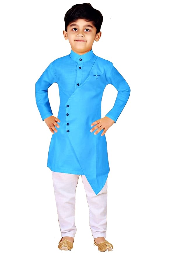 Boy's Cotton Kurta Pyjama Dress Set