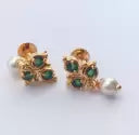 Alloy Gold-plated Green Jewel Set (Pack of 1)