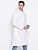 VASTRAMAY white Men's Pure Cotton Kurta