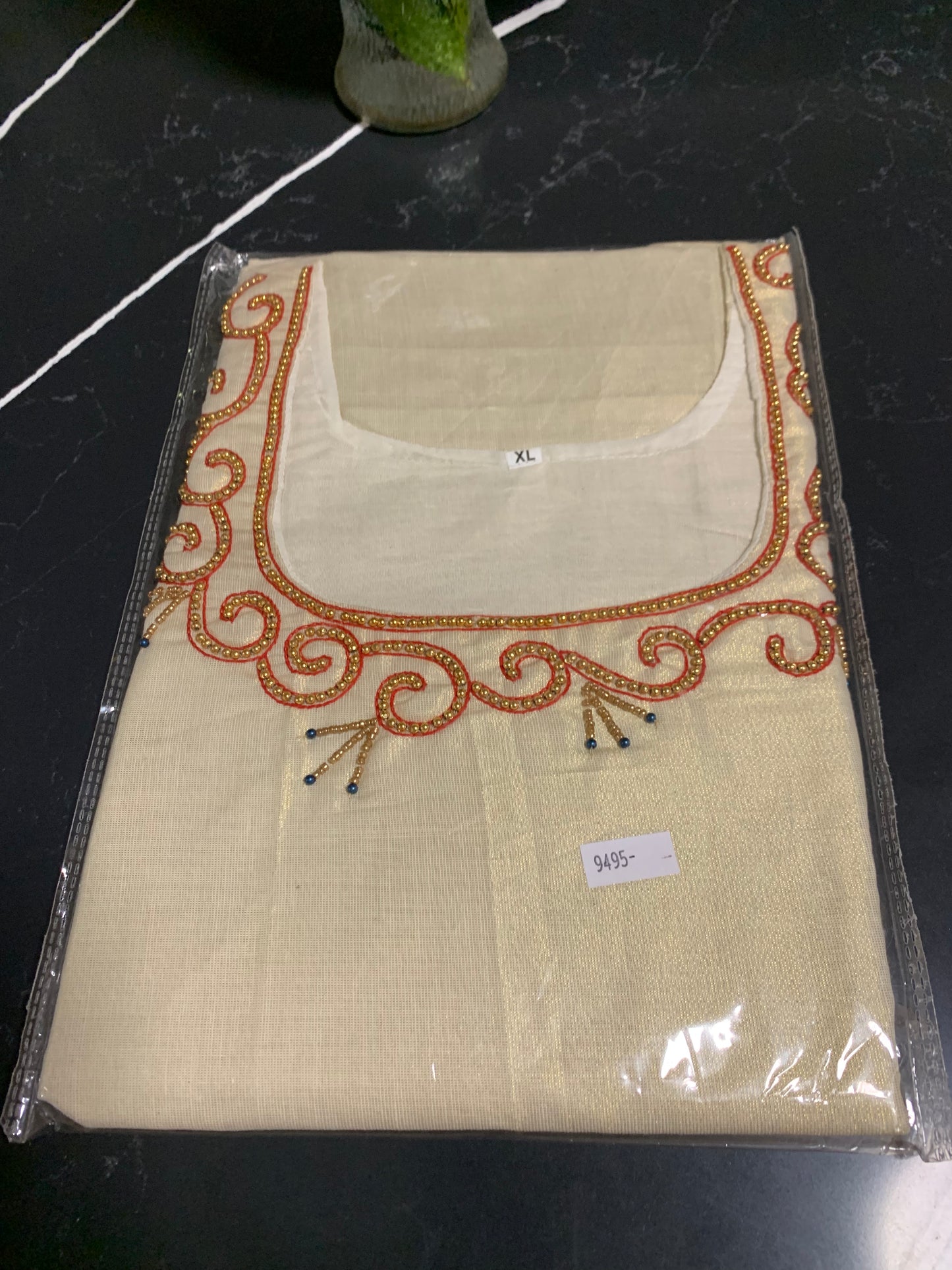 Kerala kasavu Onam kurti