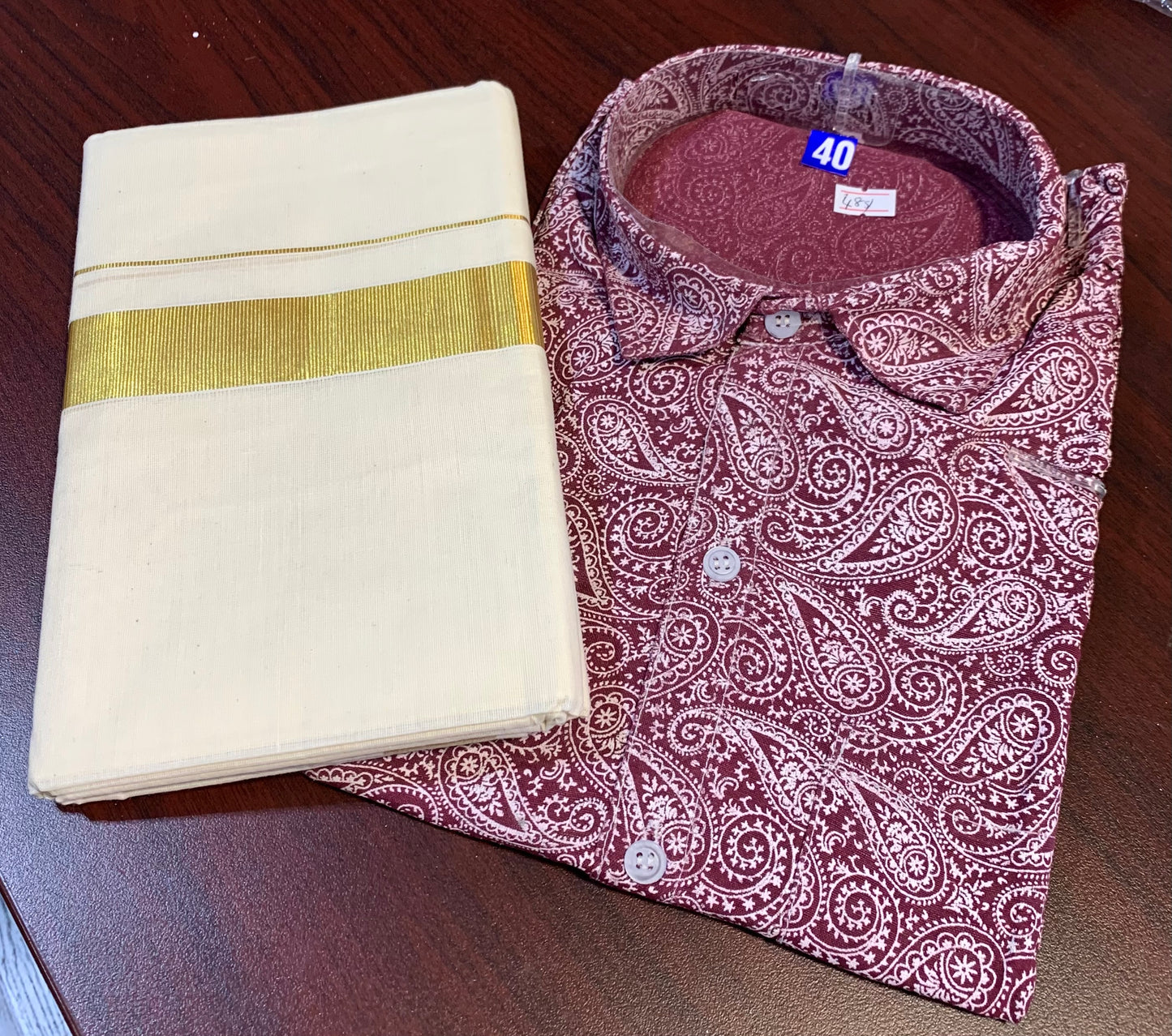 Printed cotton shirts for men