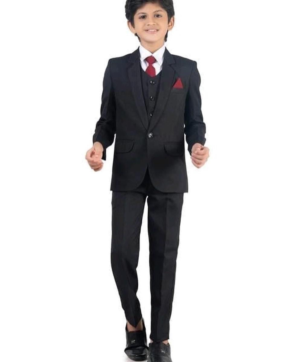 Boys formal black suit set