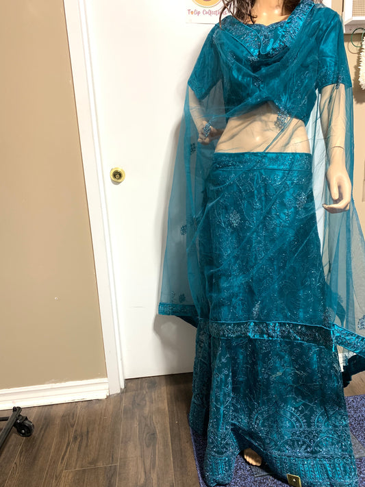 Blue Designer Lehenga set