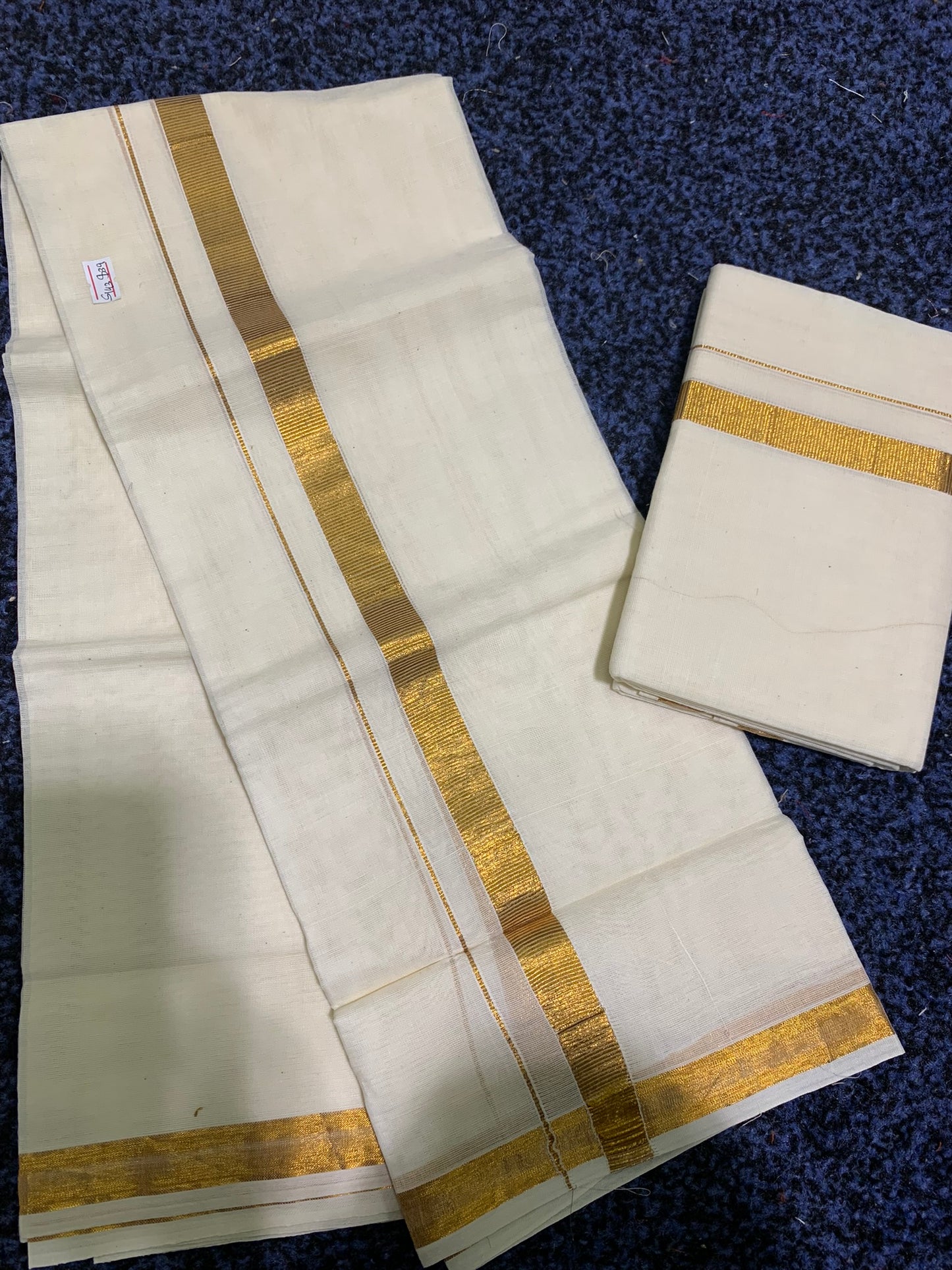 Kerala pure cotton white settu mundu