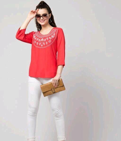 Rayon cotton short top