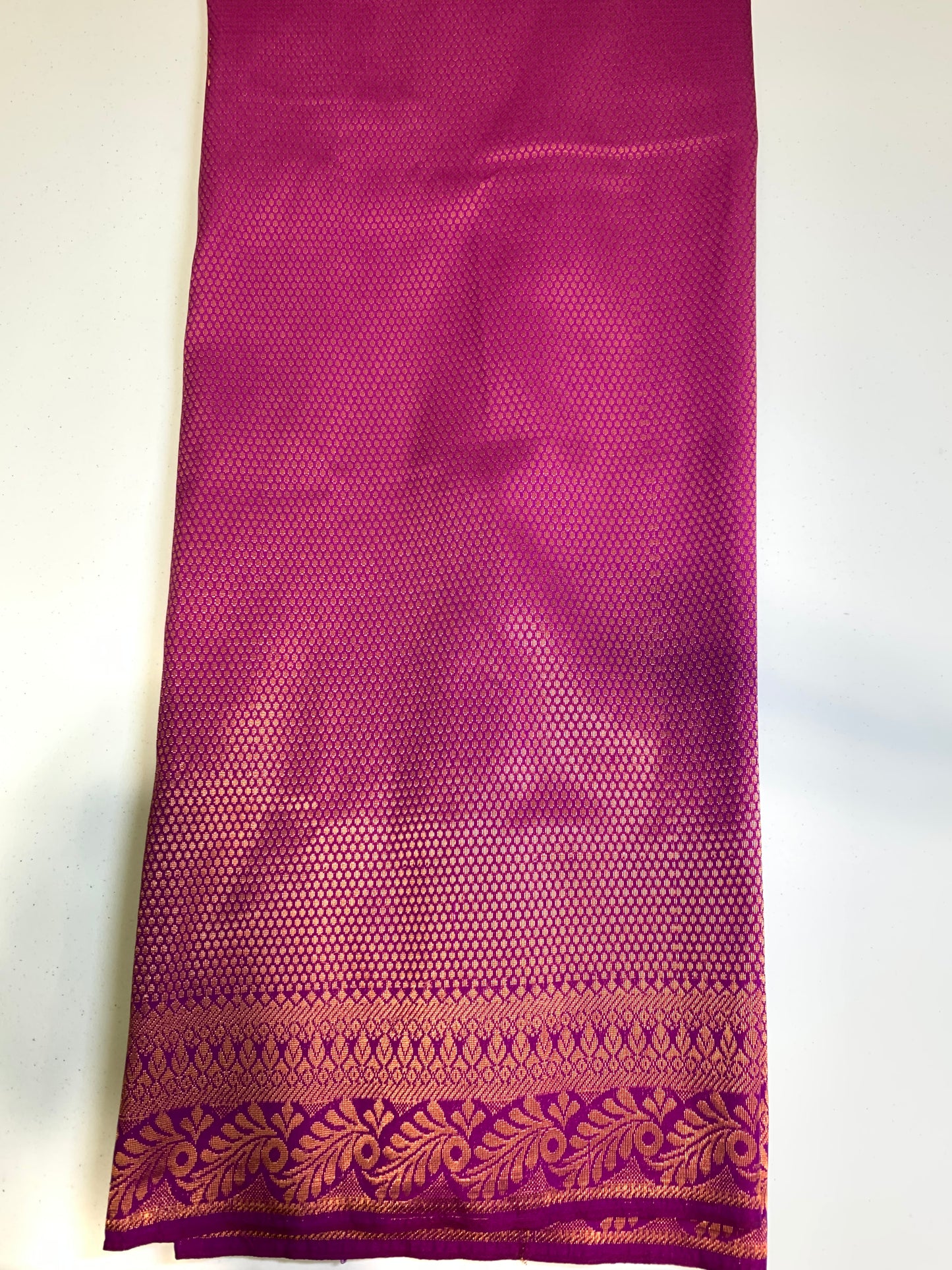 Pink golden zari silk saree