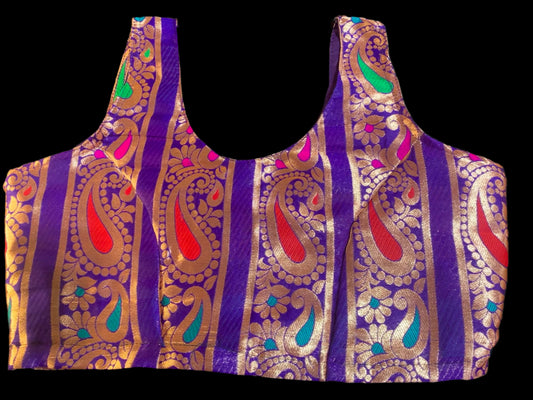 Sleeveless Brocade Blouse