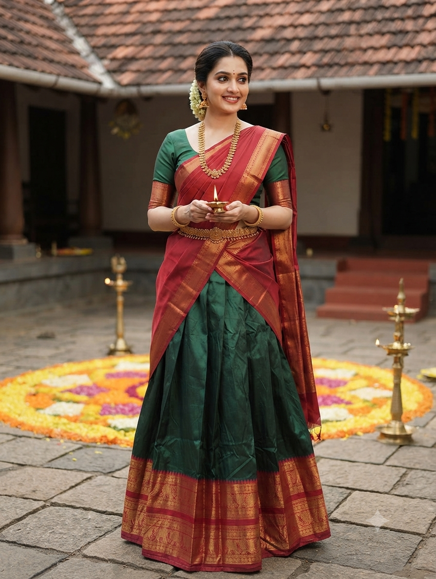 Davani set dark green and red