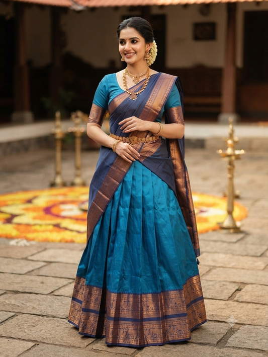 Traditional davani set- Blue