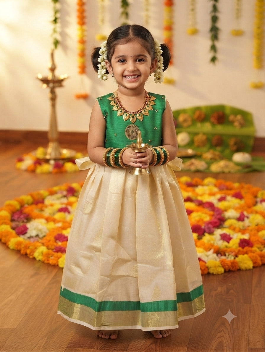 3 yearvage girl onam frock