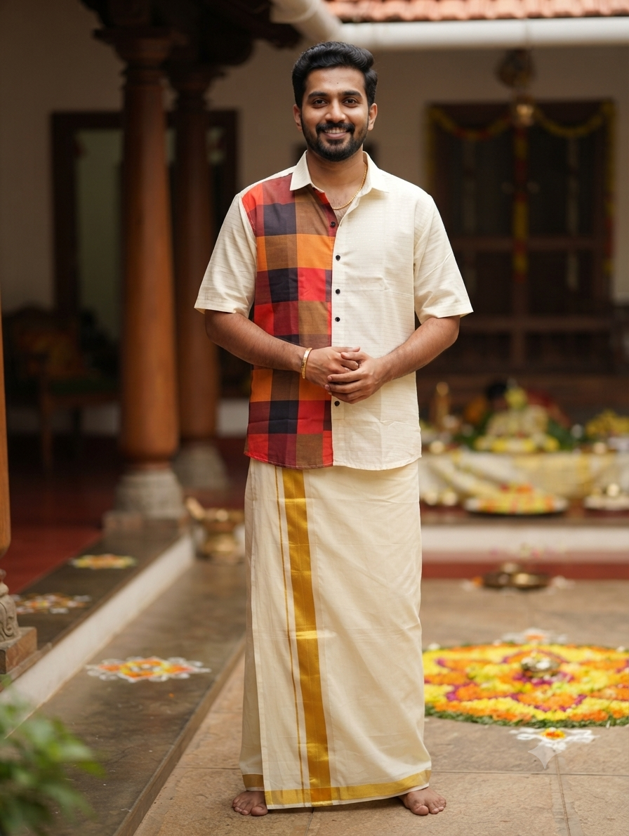 Madras check half sleeve shirt