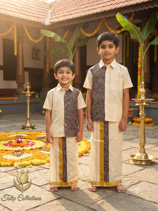 Boys shirt and mundu