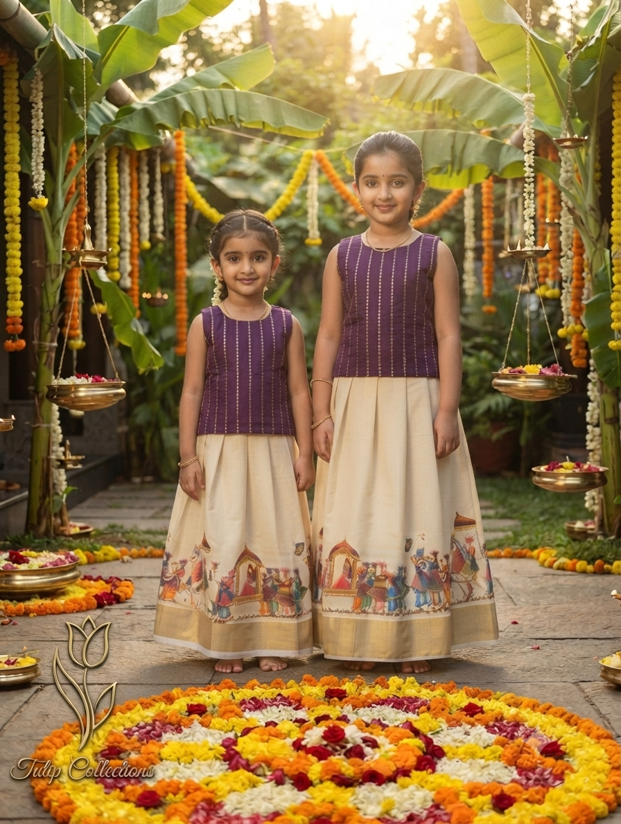 Girls sleeveless skirt and top