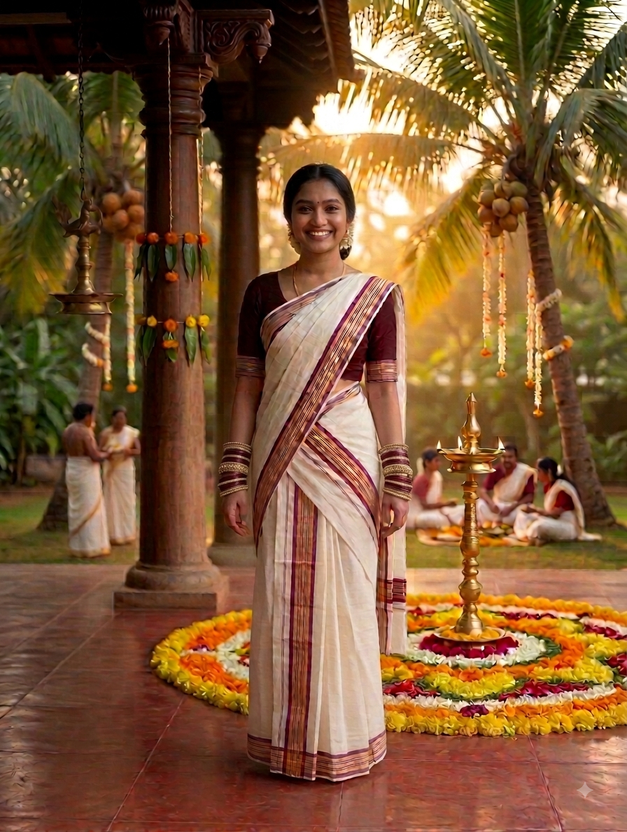 Kerala traditional Kerala traditional settu mundu mundu
