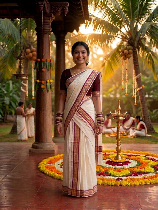 Kerala traditional Kerala traditional settu mundu mundu