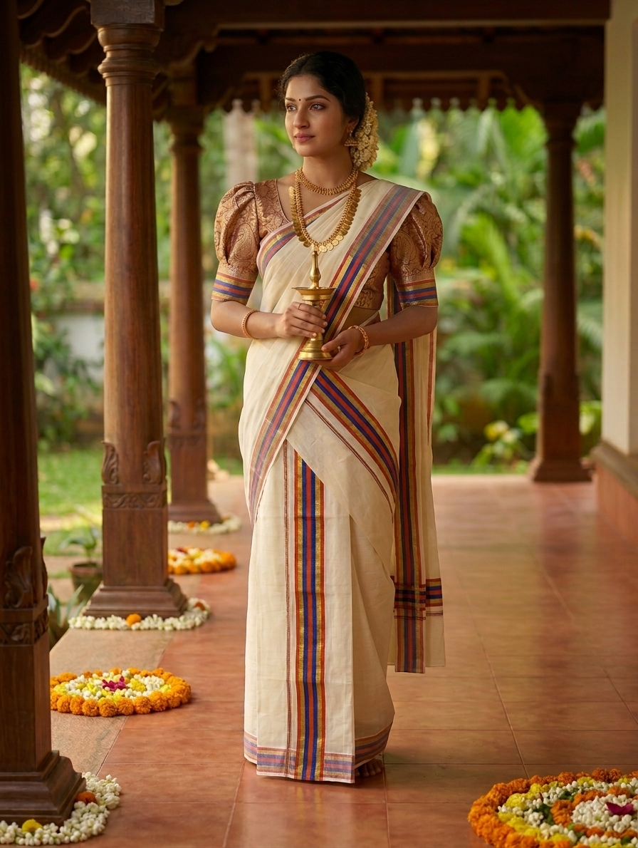 Kerala traditional settu mundu