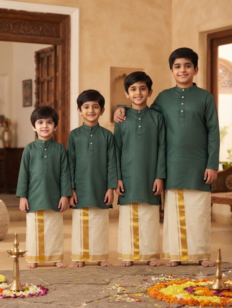Boys green kurtasize 26,28 and 30
