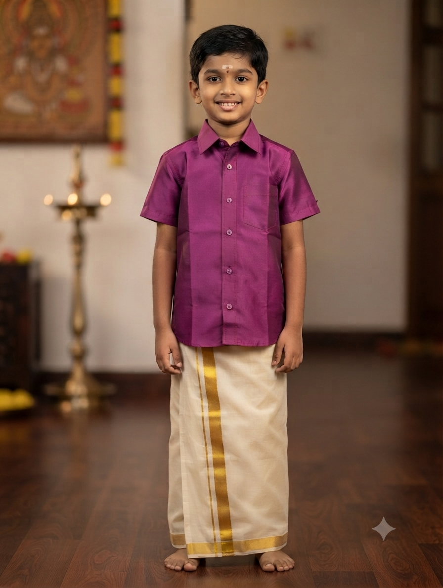 Boys silk shirt age 4 and 8 year