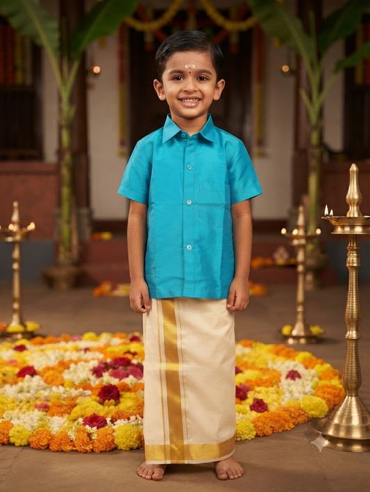 Boys silk shirt- 5 year