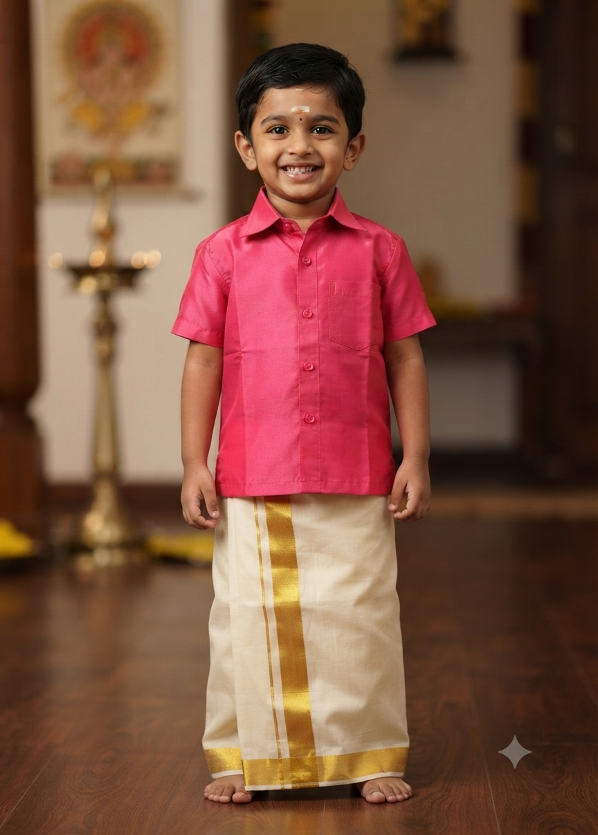 Boys  silk shirt -3year