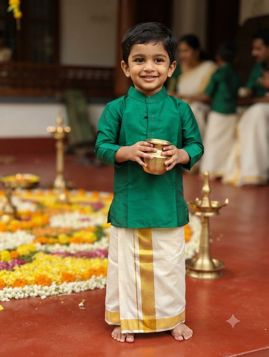 Boys silk kurta- age 3