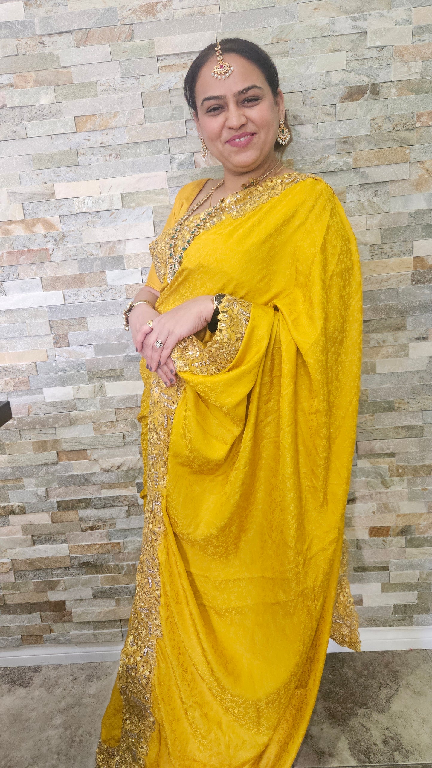 Satin silk saree with Blouse