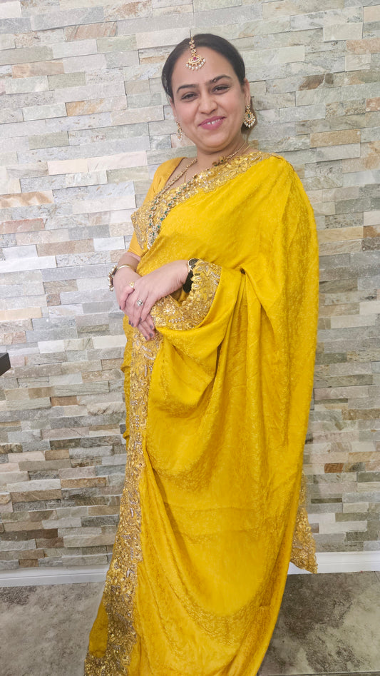 Satin silk saree with Blouse