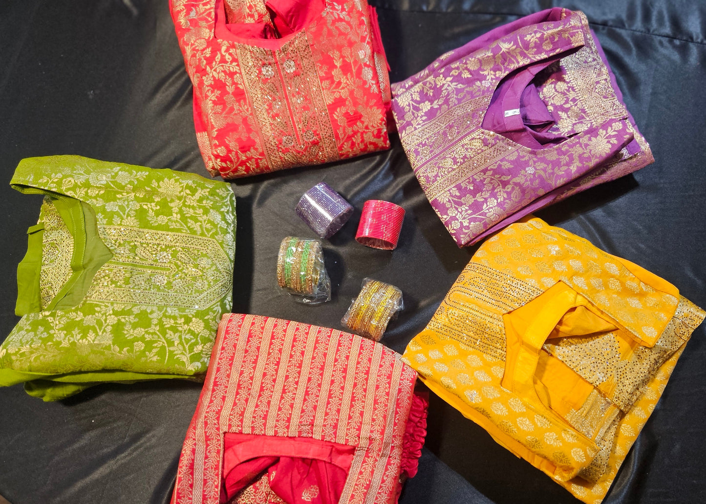 Banarasi suit in Red colour