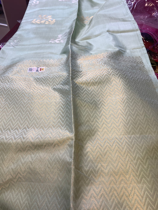 Kanjeepuram silk saree- light green
