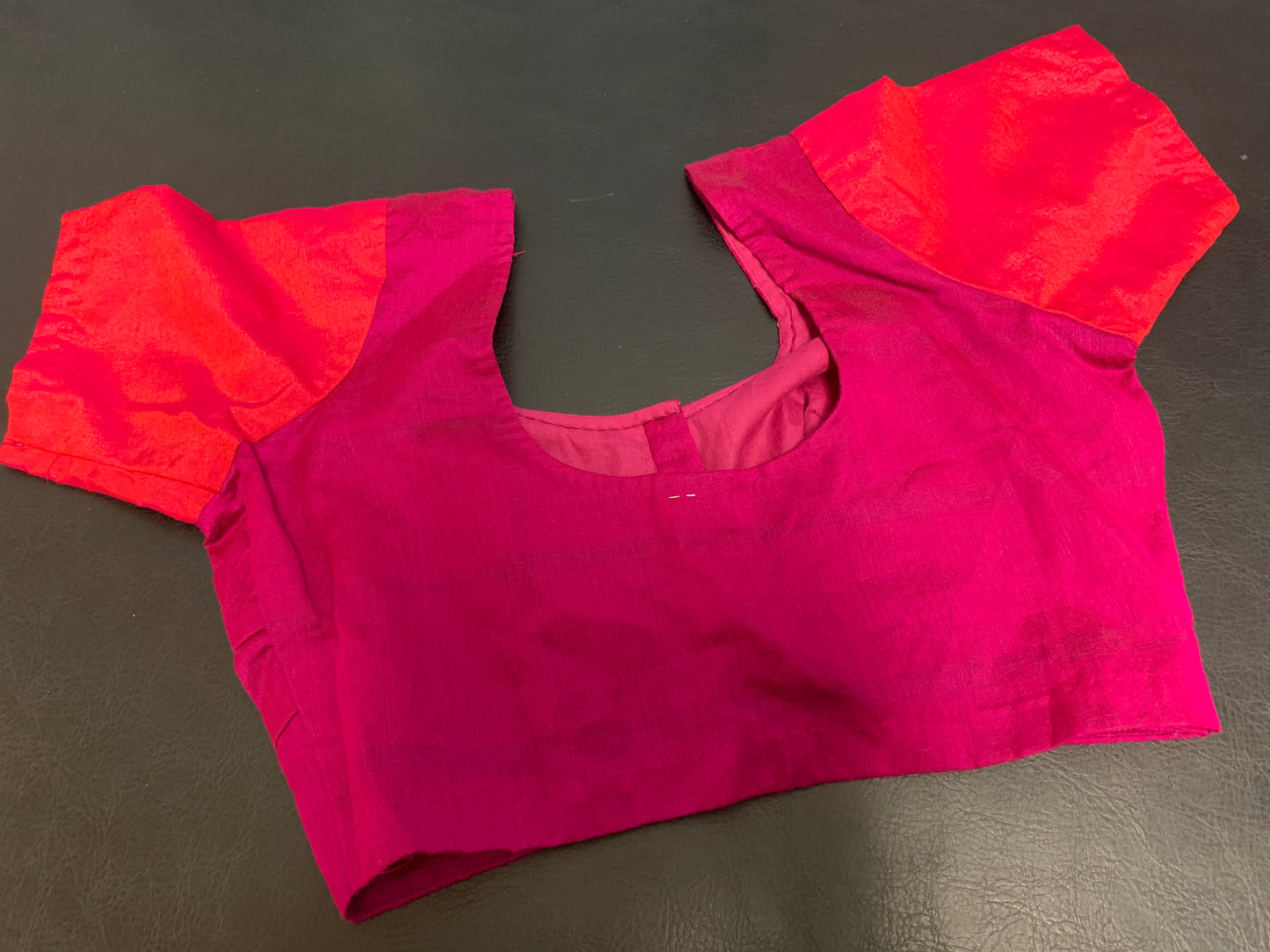 Dark pink kasavu blouse