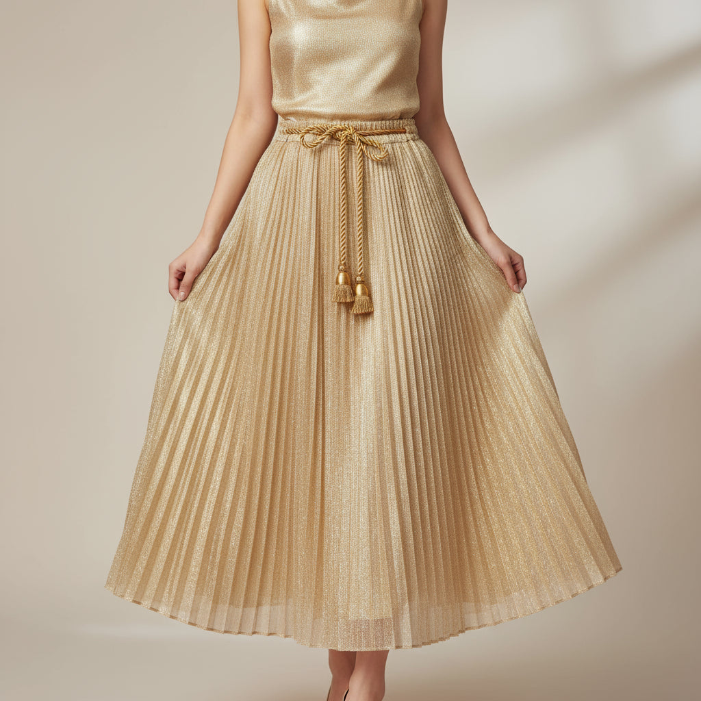 Golden tissue organza skirts
