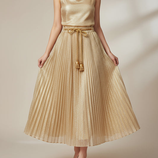 Golden tissue organza skirts