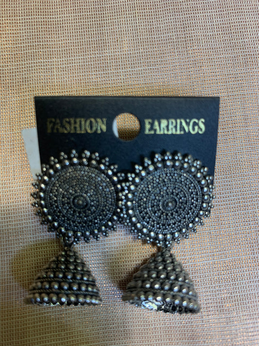 Oxidized silver small jhumka earring