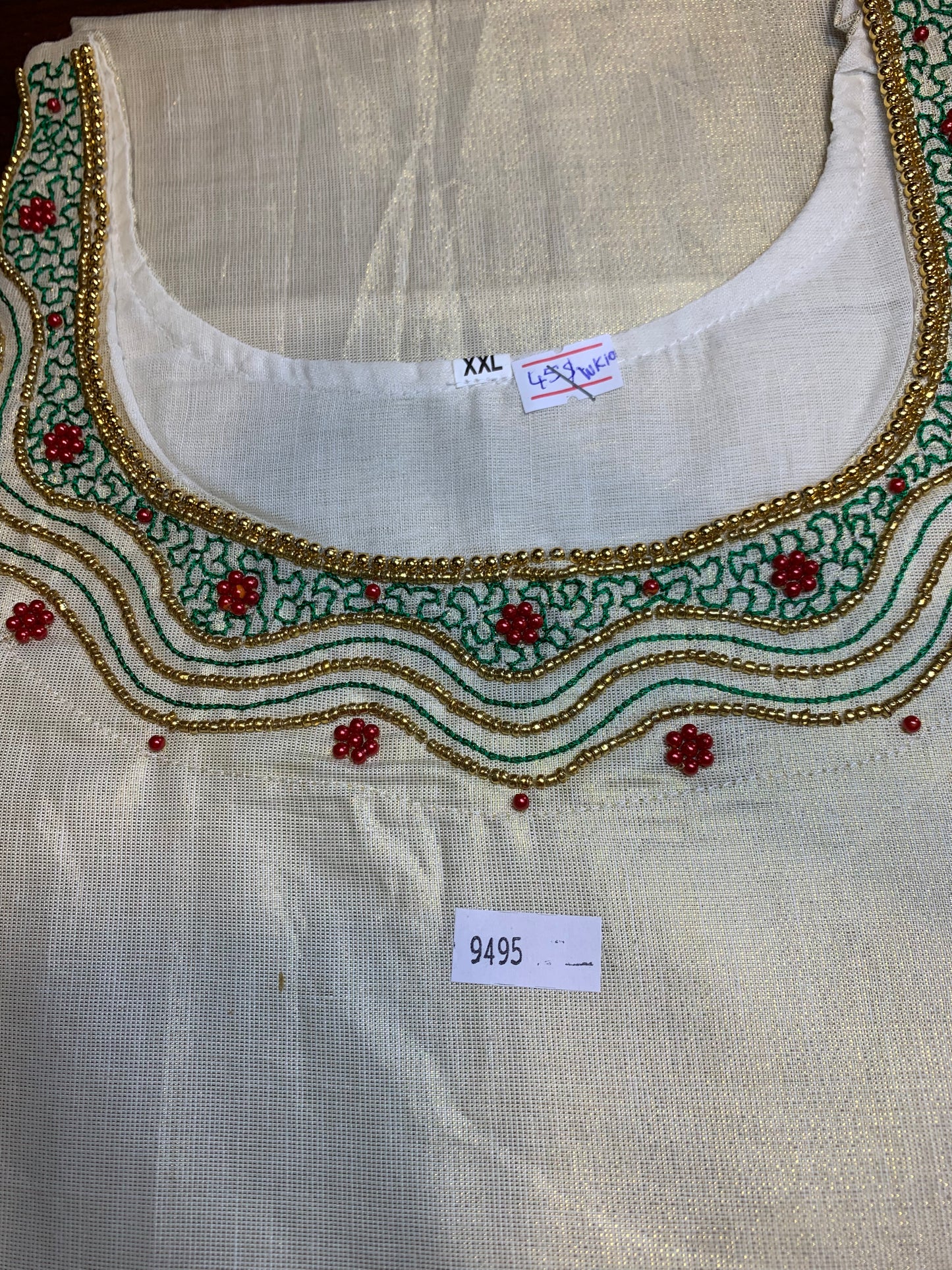 Kerala golden tissue kurti