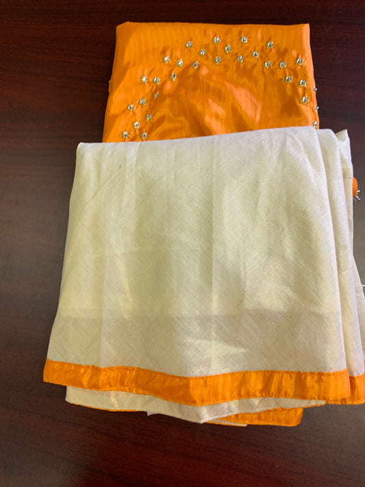 Kerala tissue skirt with crop top