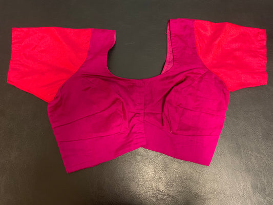 Dark pink kasavu blouse