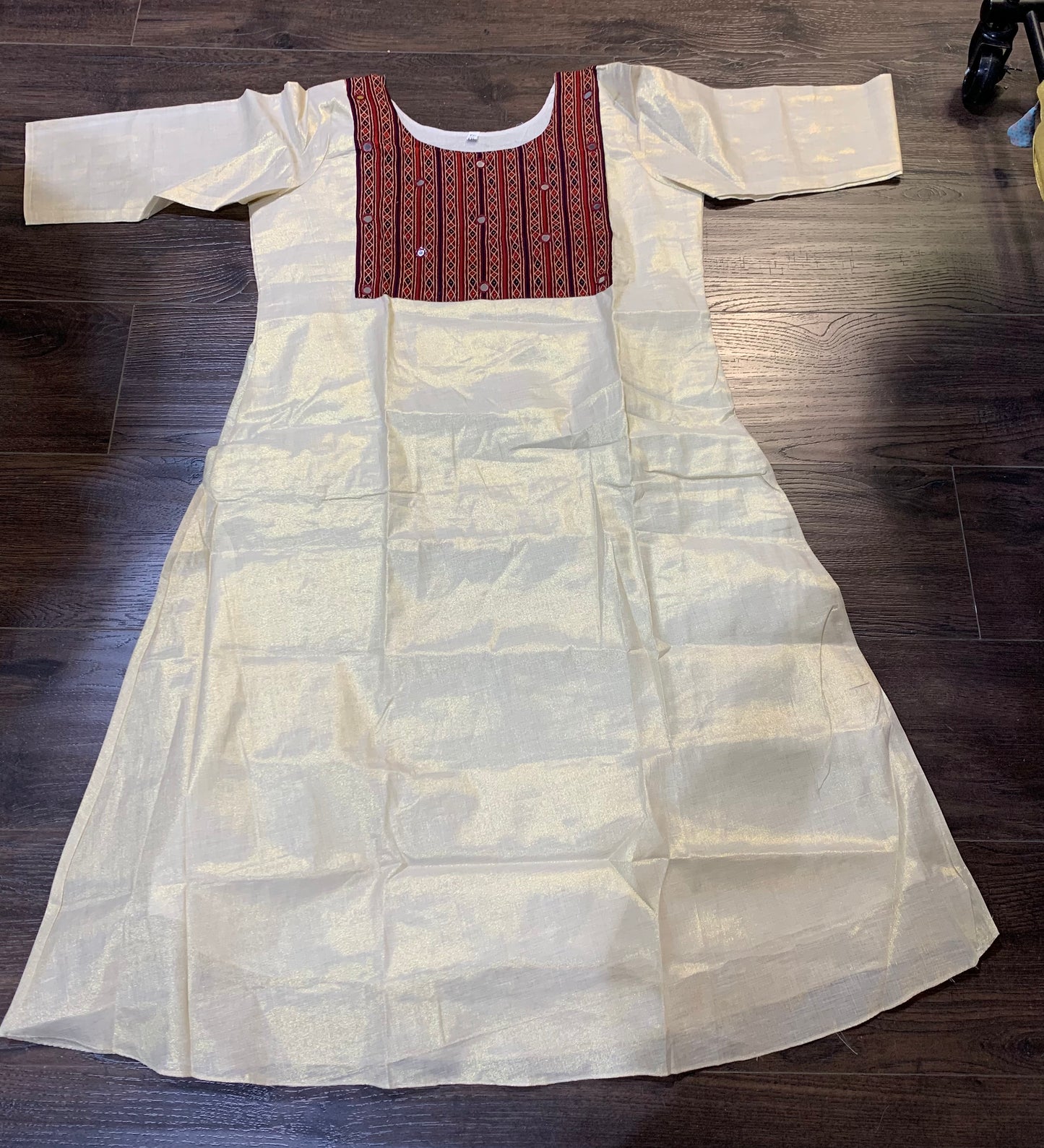 Kerala kasavu anarkali  top